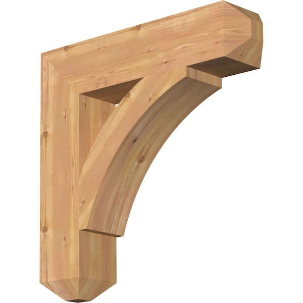Ekena Millwork Thorton Craftsman Smooth Bracket, Western Red Cedar, 5 1/2"W x 26"D x 26"H BKT06X26X26THR04SWR - main